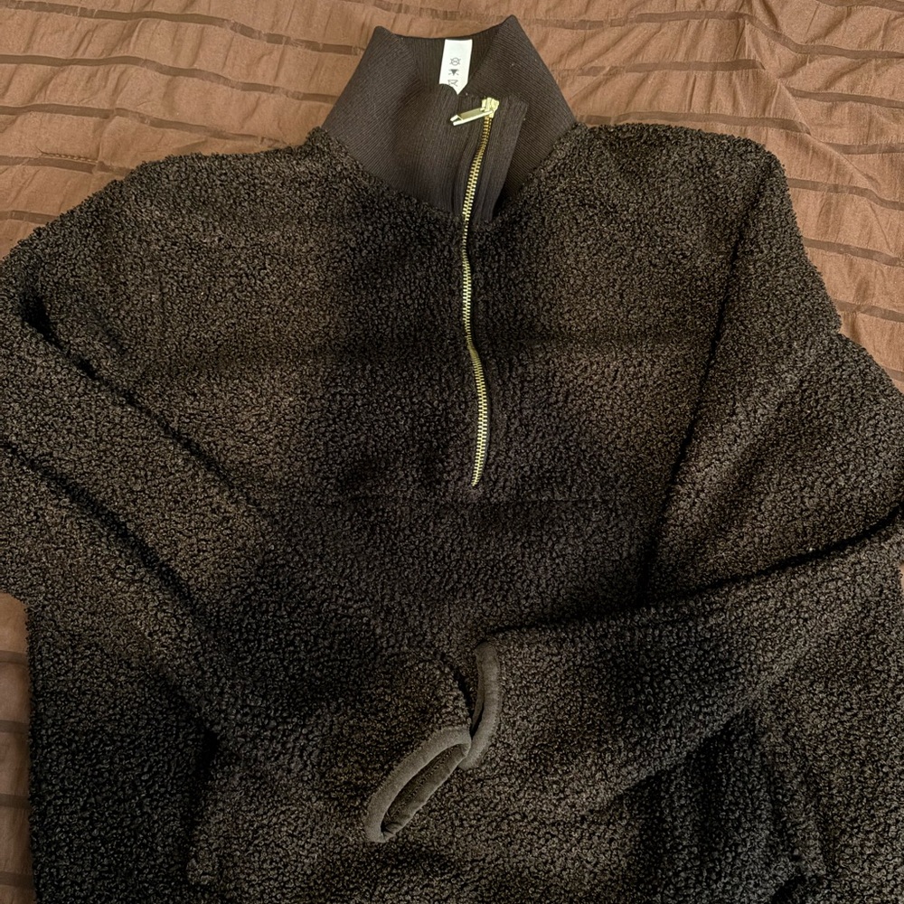 Men's Black Half-Zip Sweater